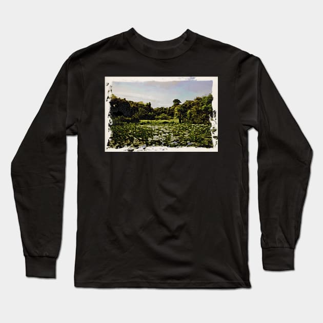 Water lily pond / Maléa is looking for the goblin - children's book WolfArt Long Sleeve T-Shirt by RaphaelWolf